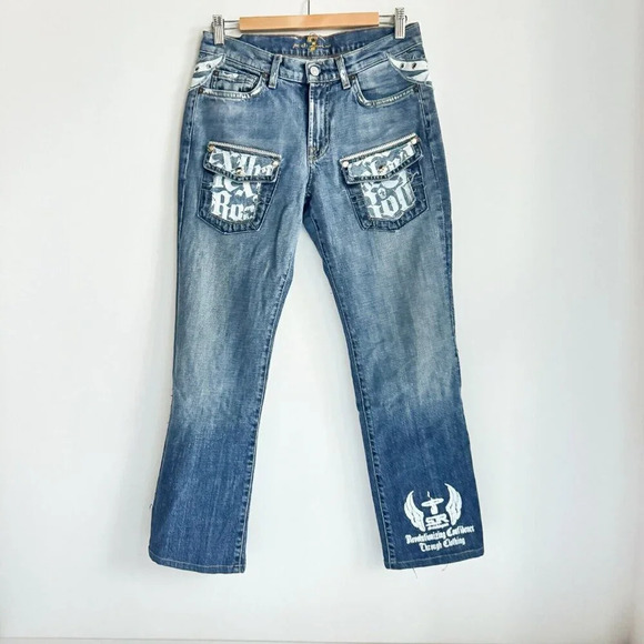 7 for All Mankind Y2K Embellished Jeans 30 - Picture 11 of 11
